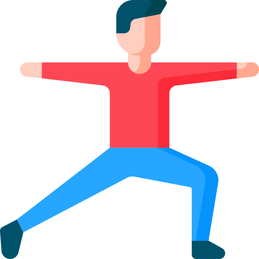 man doing leg stretches