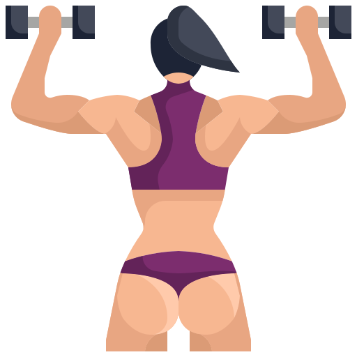 woman working out with dumbbells