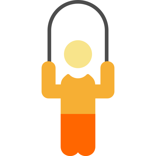 person jumping rope focused