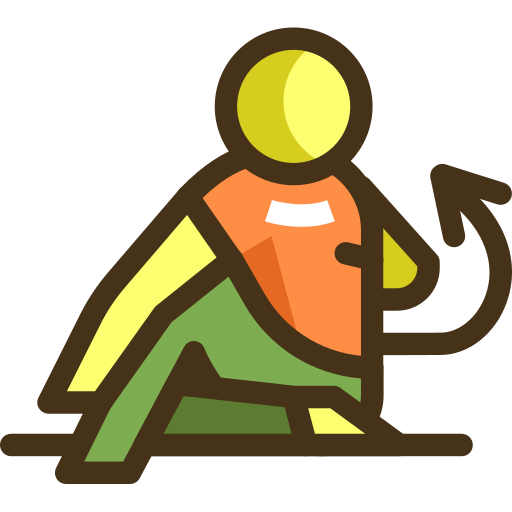 person stretching on mat