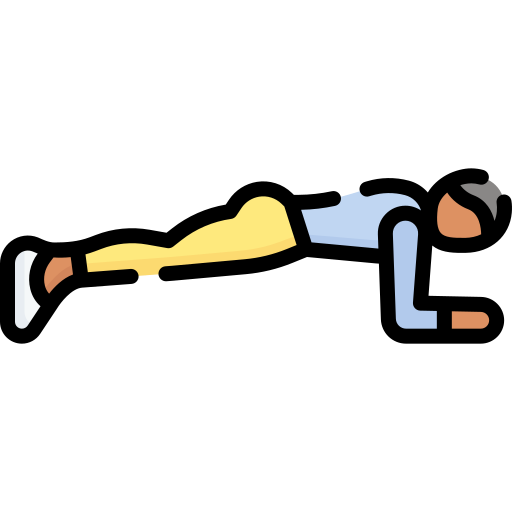 person holding plank position